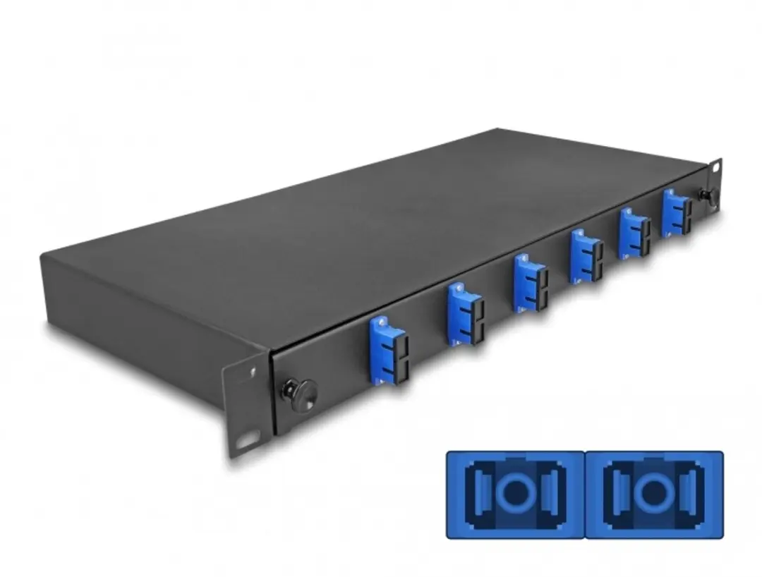 Delock 19" Optical Fiber Splice Box SC Duplex OS2