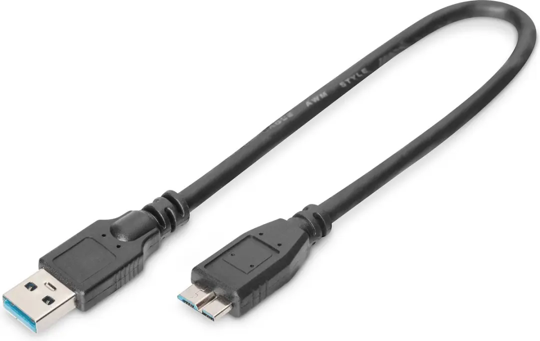 Digitus AK-300117-003-S USB-kabel Micro-USB - 25cm - Zwart