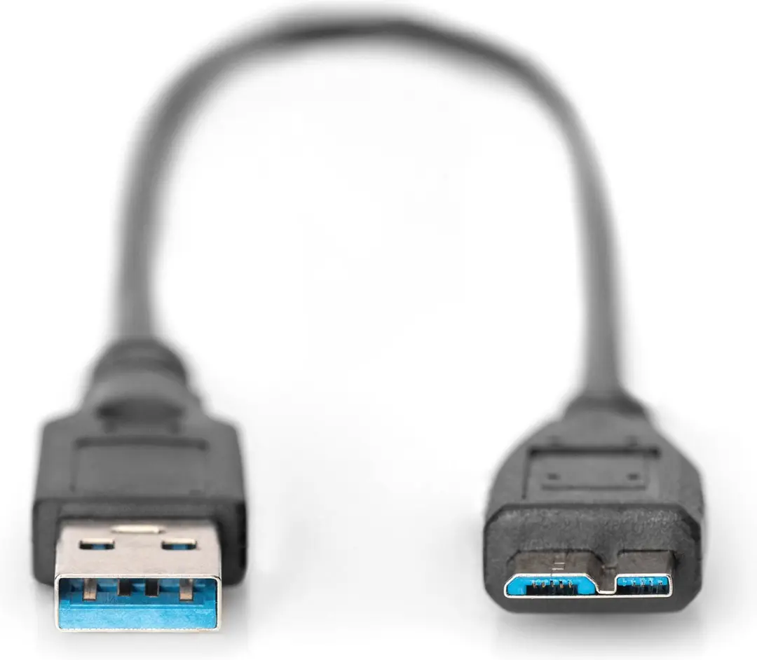 Digitus AK-300117-003-S USB-kabel Micro-USB - 25cm - Zwart