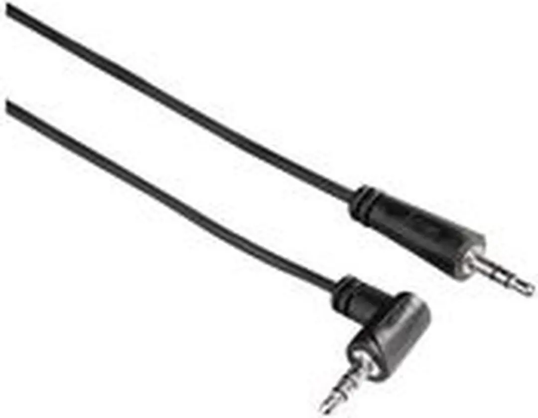 Hama Audiokabel 3,5mm Jack 90° - 0,5m - Zwart
