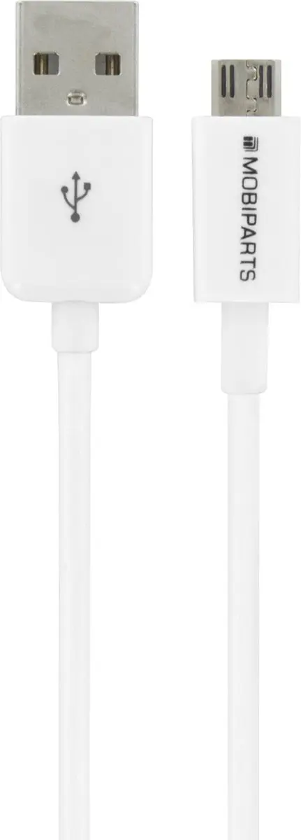 Mobiparts Micro USB naar USB Kabel 2A 2m - Wit