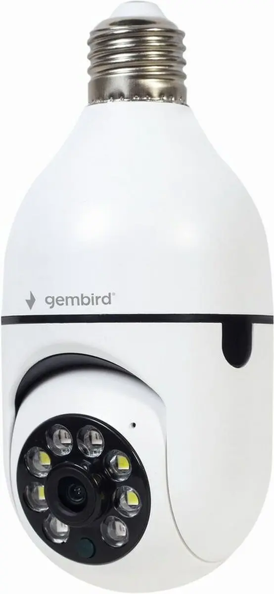 Gembird E27 Slimme WiFi Camera 1080p - Wit