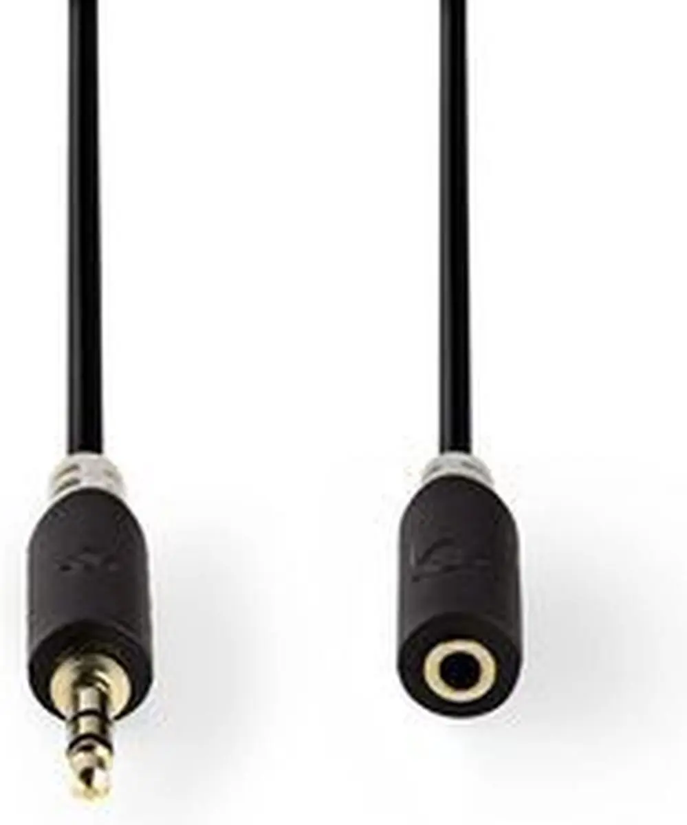 Nedis Stereo-Audiokabel 3,5mm M/F - 10m - Verguld - Antraciet