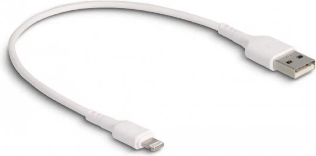 Delock USB Opladerkabel iPhone/iPad/iPod 30cm Wit