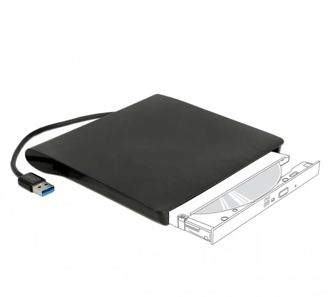 Delock 5,25" Ultra Slim SATA Behuizing USB 3.0
