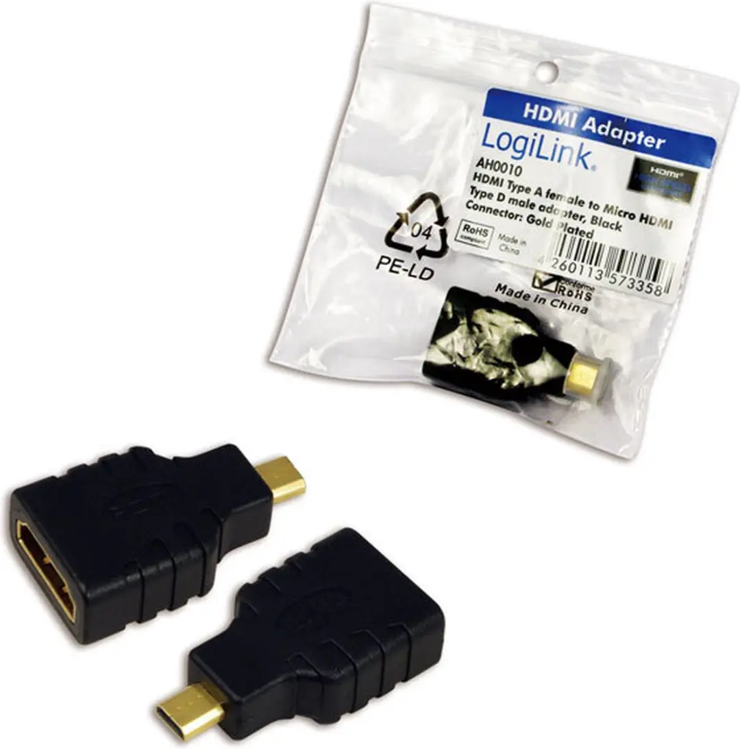 Logilink AH0010 Kabeladapter - 2 Stuks - Zwart