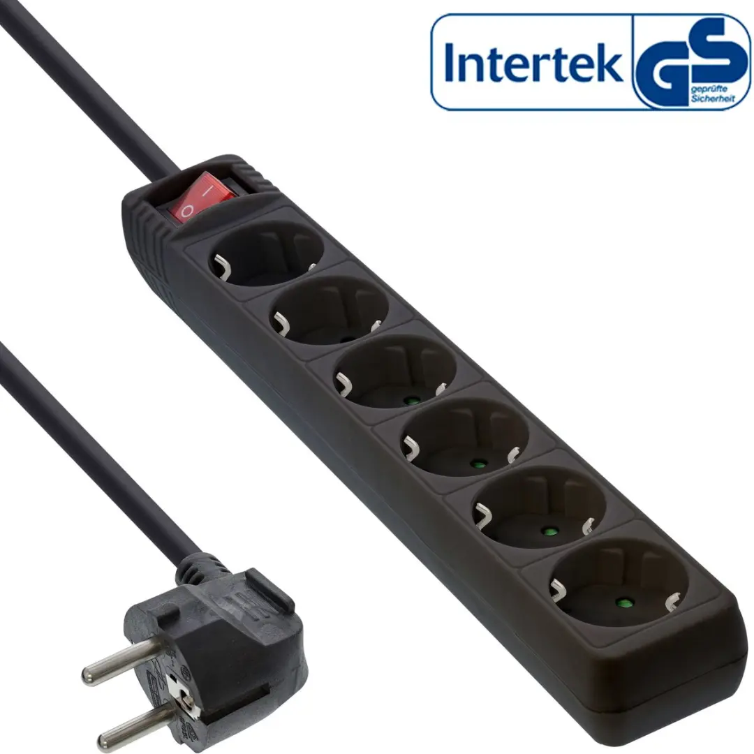 InLine Stekkerdoos 6-voudig