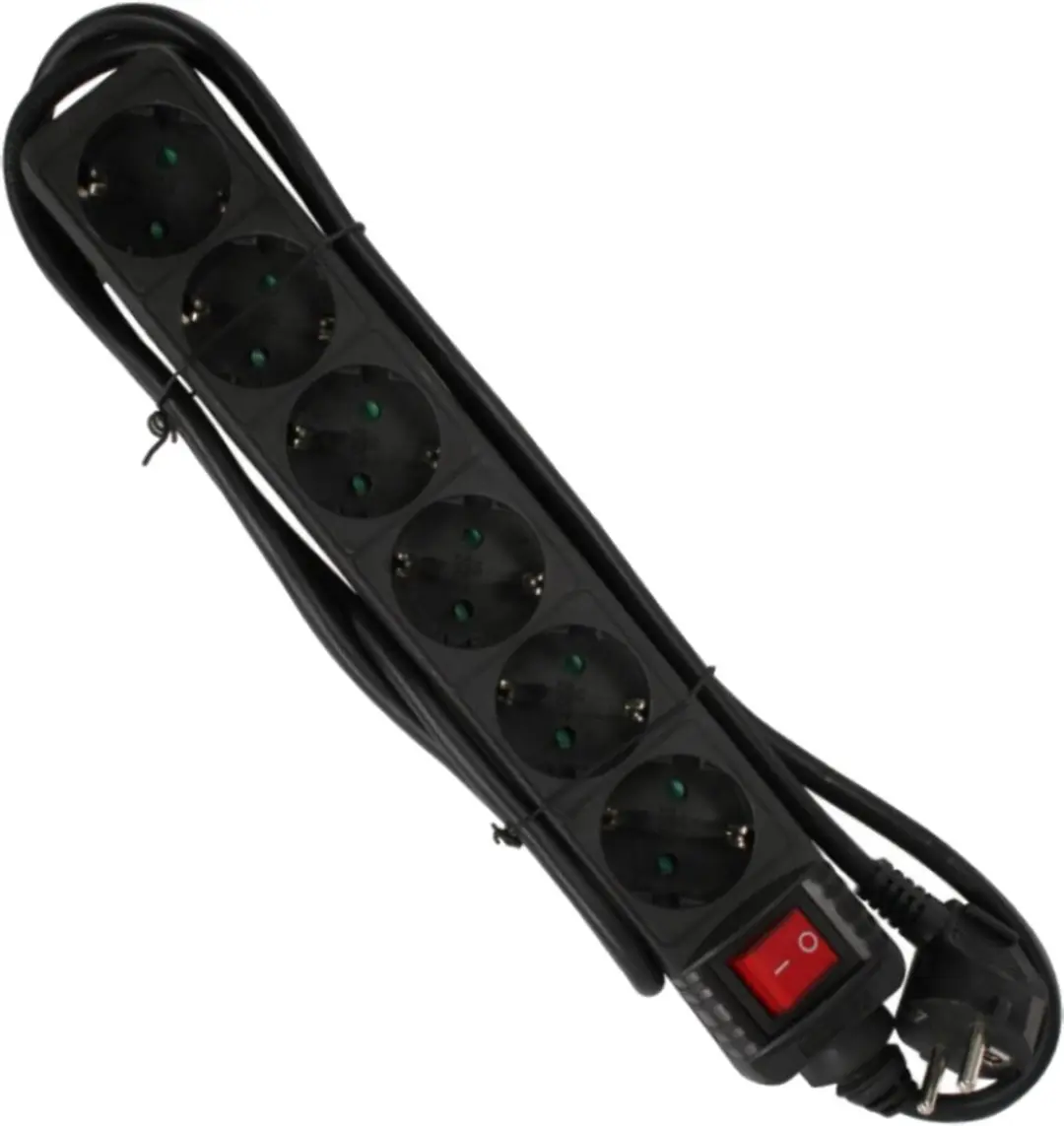 InLine Stekkerdoos 6-voudig - 3m - Zwart