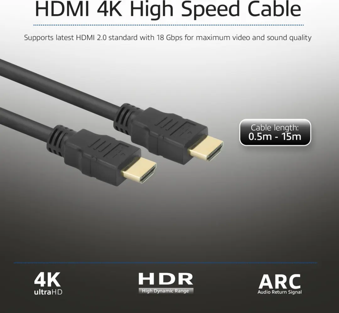 ACT 3m High Speed HDMI-A Kabel v2.0 AK3903 - Zwart