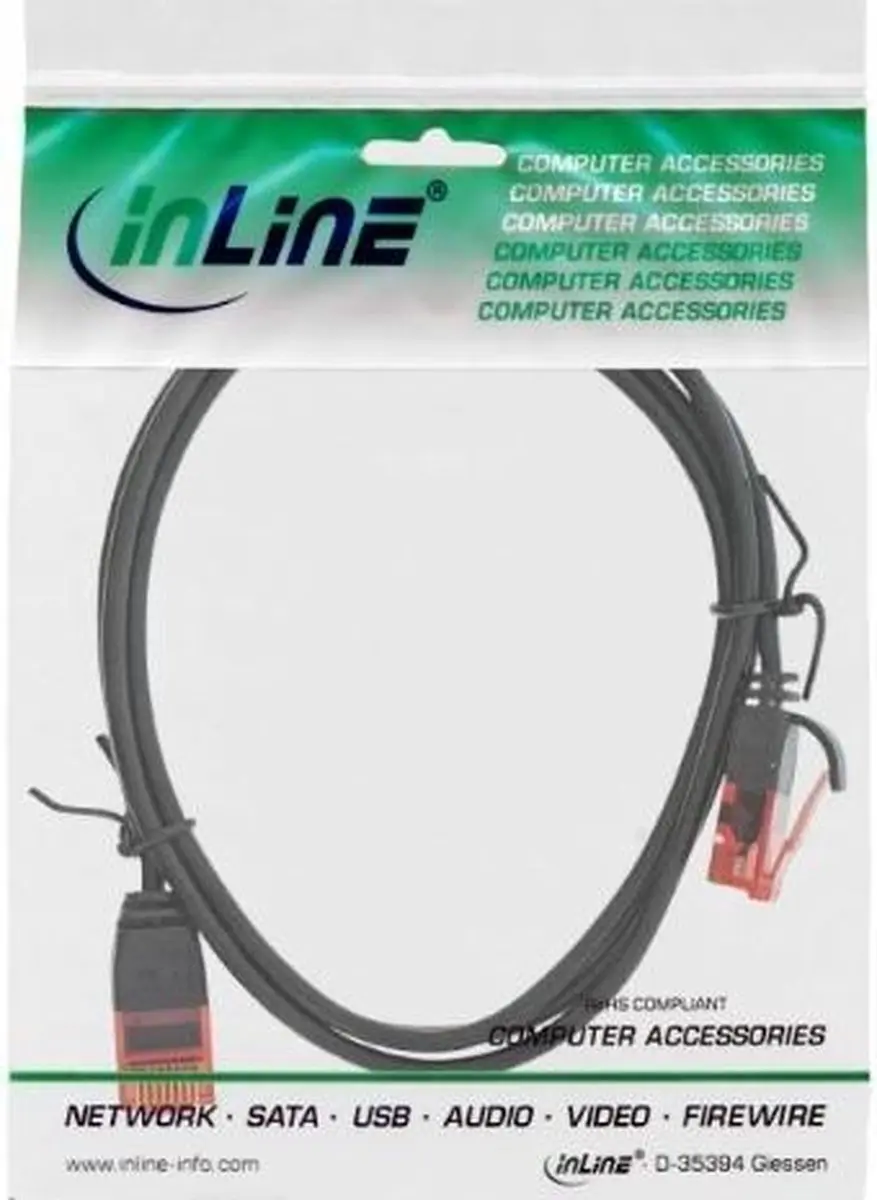 InLine Slim Patchkabel Cat.6 U/UTP 5m - Zwart