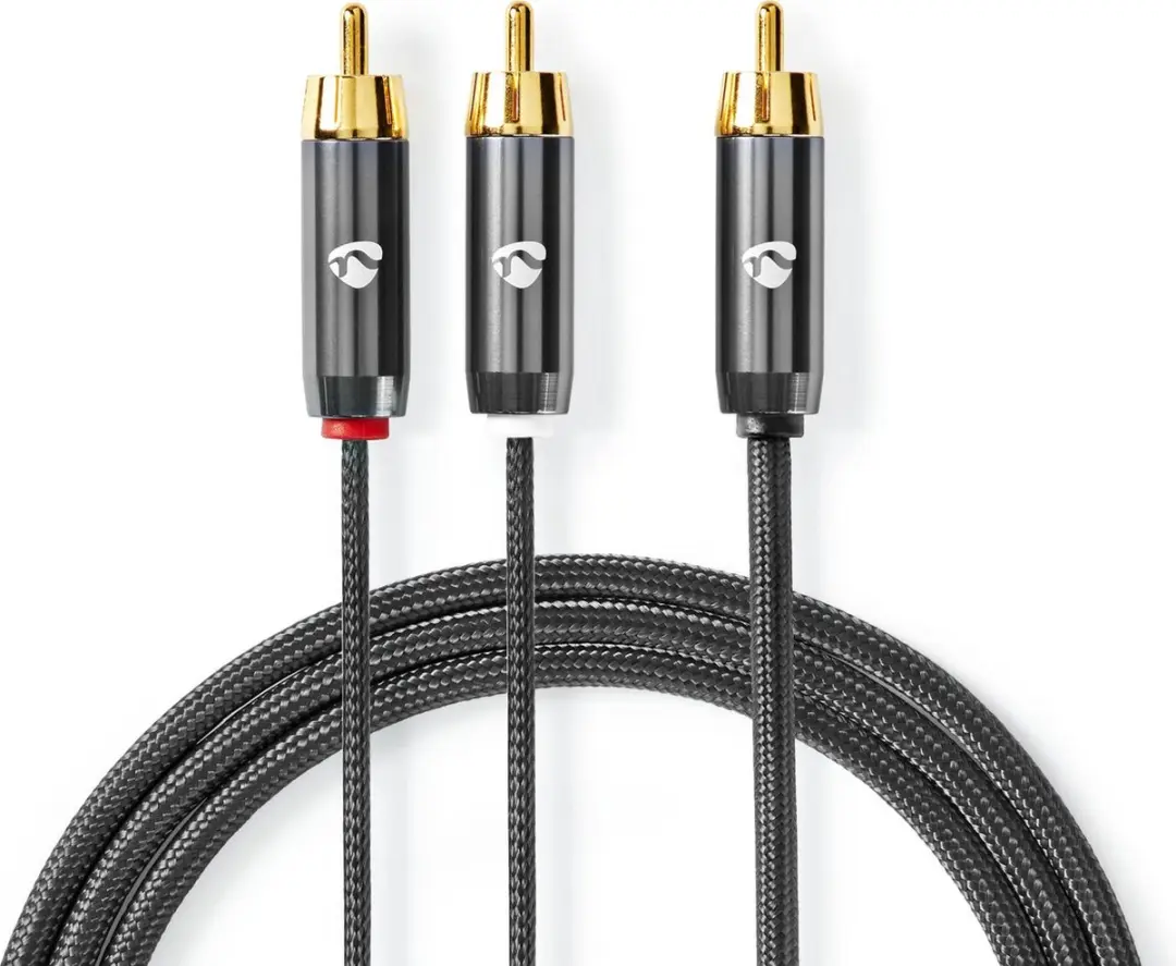 Nedis Subwooferkabel RCA Verguld 3m