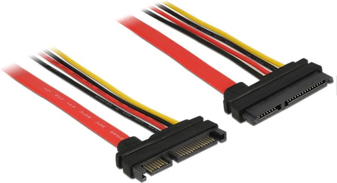 Delock SATA Verlengkabel 6 Gbit/s 0,3m - 5V + 12V