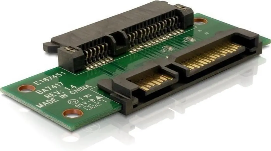 Delock SATA600 Opbouwadapter - 6 Gbit/s - Zwart