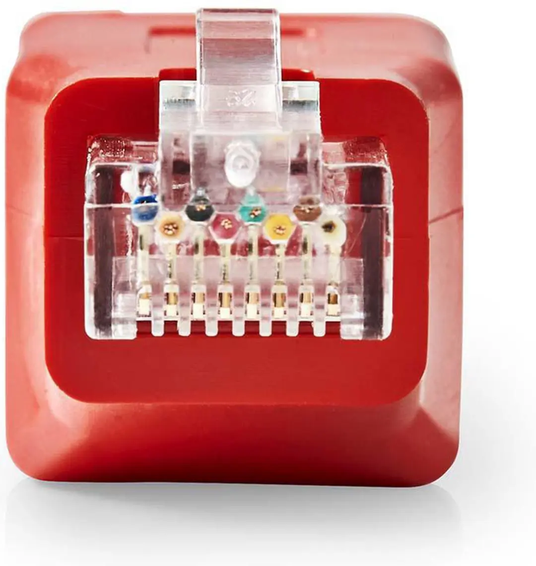 Nedis CAT6-Netwerkadapter RJ45 - Recht - Rood