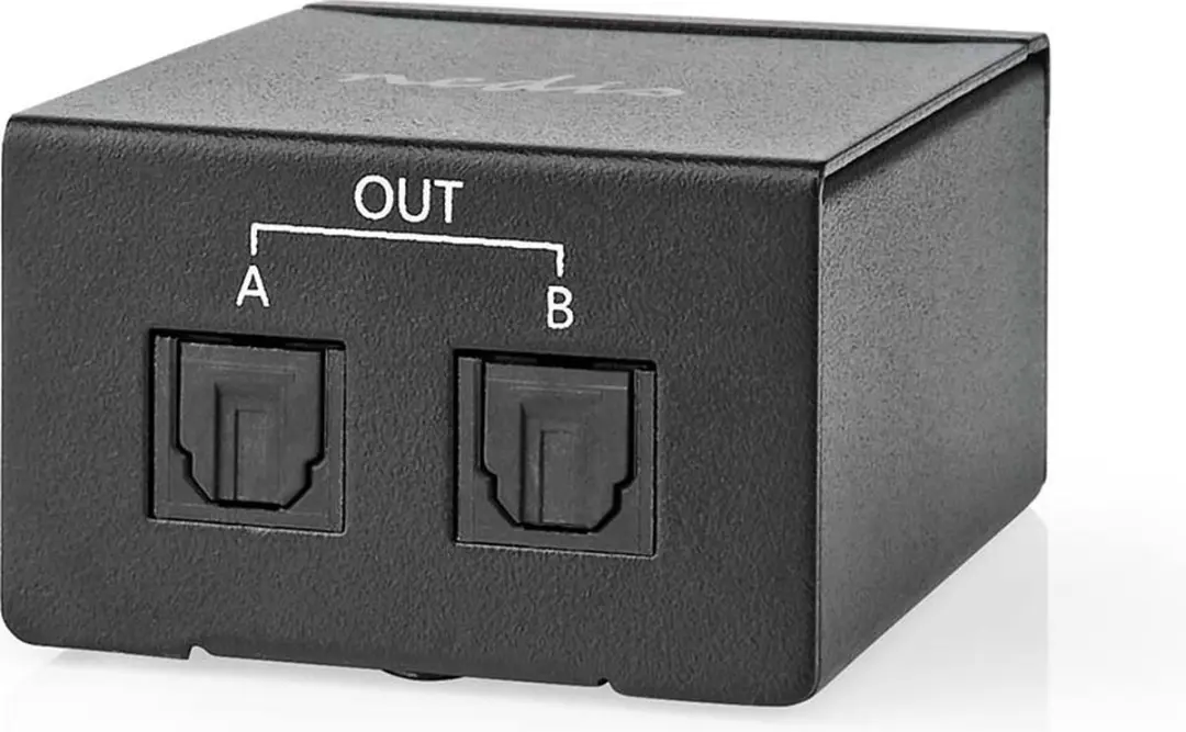 Nedis TosLink-Splitter ASPL2512BK - 2x TosLink - Zwart