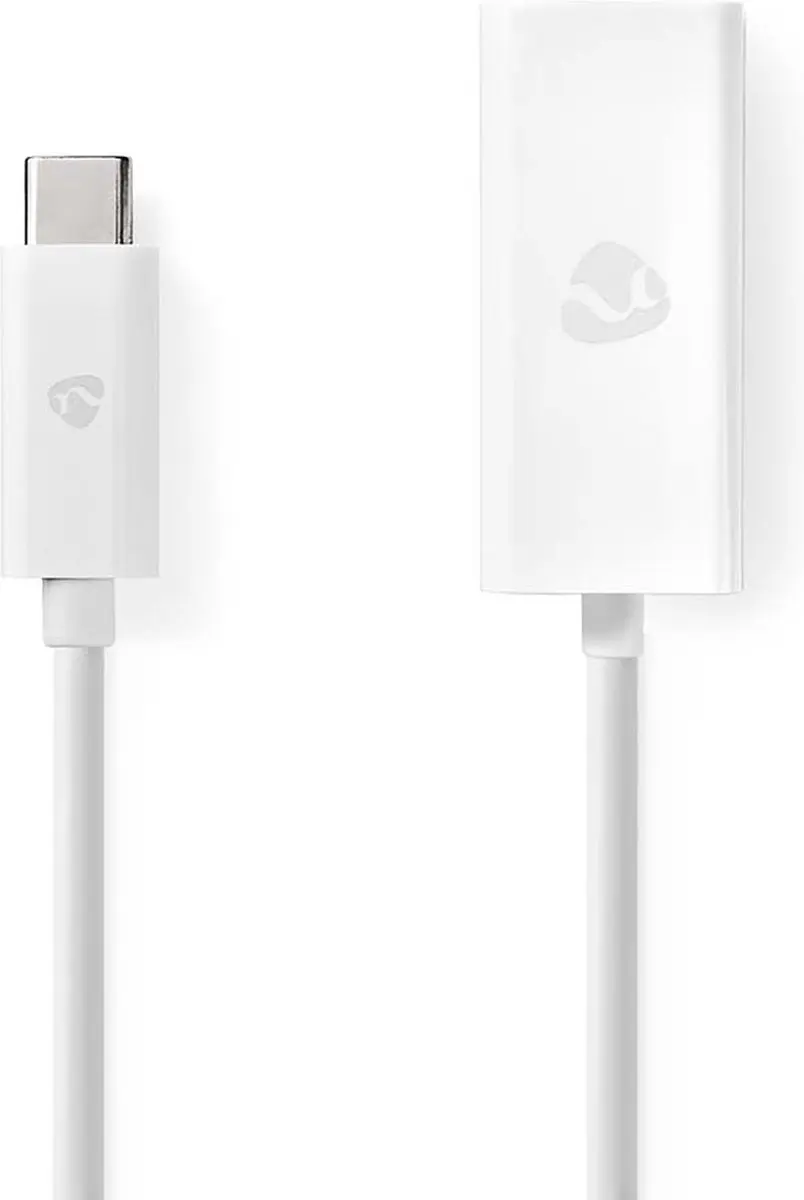 Nedis USB-C naar RJ45 Netwerkadapter 1000 Mbps - 0,20m - Wit