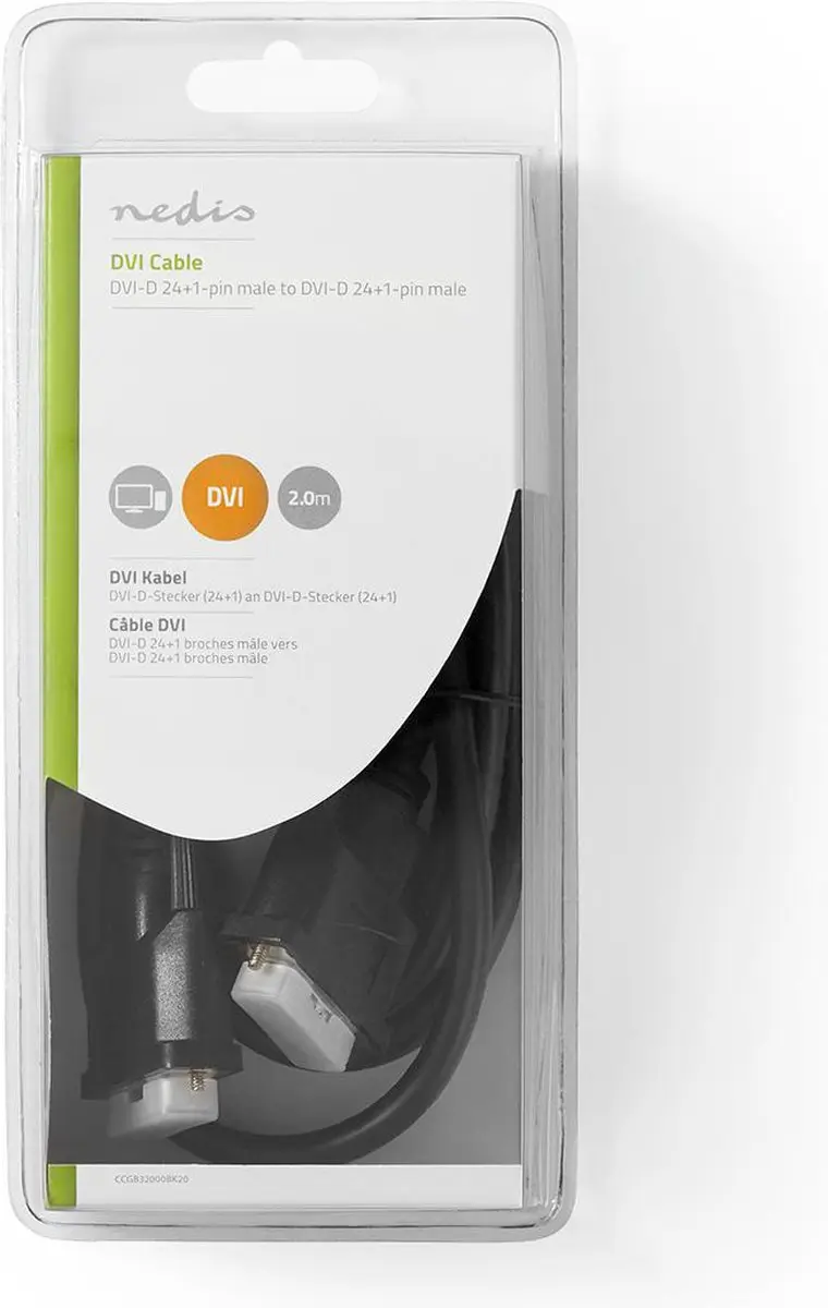 Nedis DVI-D Kabel CCGB32000BK20 - 2.00m - Zwart