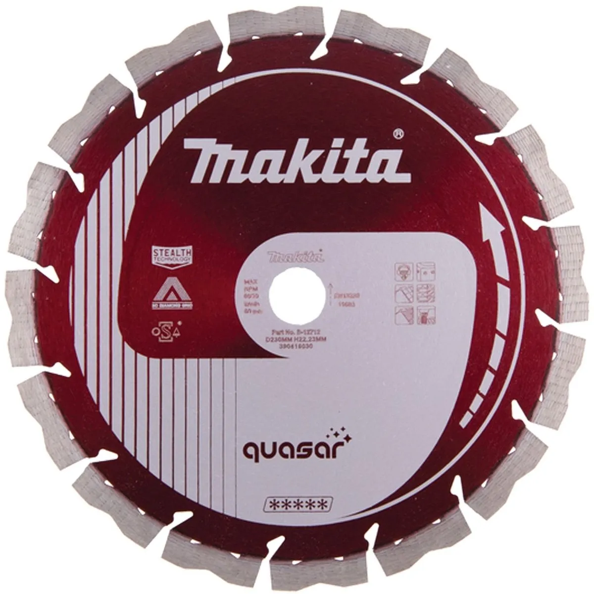 Makita B-12712 Diamantschijf 230x22,23x2,6mm - Rood