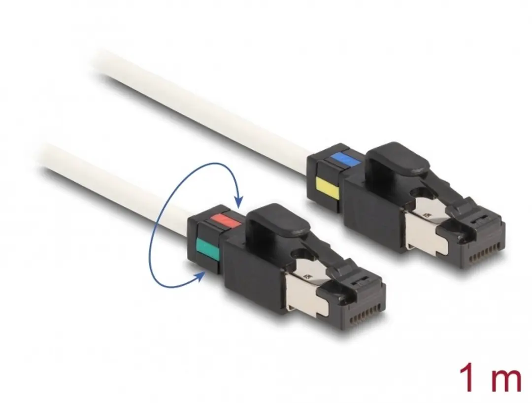 Delock Cat.6A S/FTP RJ45 Plug-naar-Plug Kabel 1m