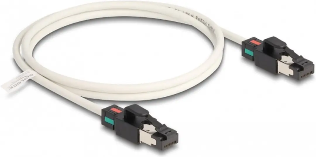Delock Cat.6A S/FTP RJ45 Plug-naar-Plug Kabel 1m - Wit