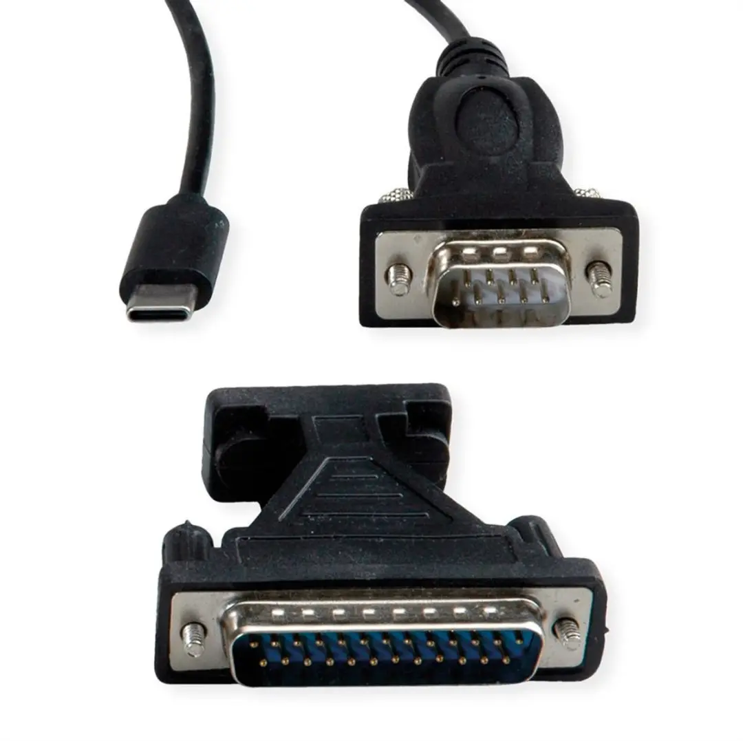 Value USB-C naar RS232 Seriële Kabel 1,8m - Zwart