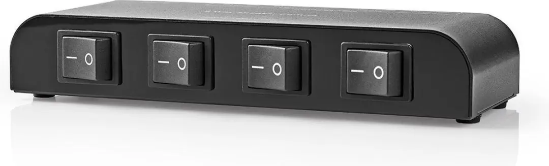 Nedis ASWI2604BK Speaker Control Box 4-Poorts - 200W - Zwart