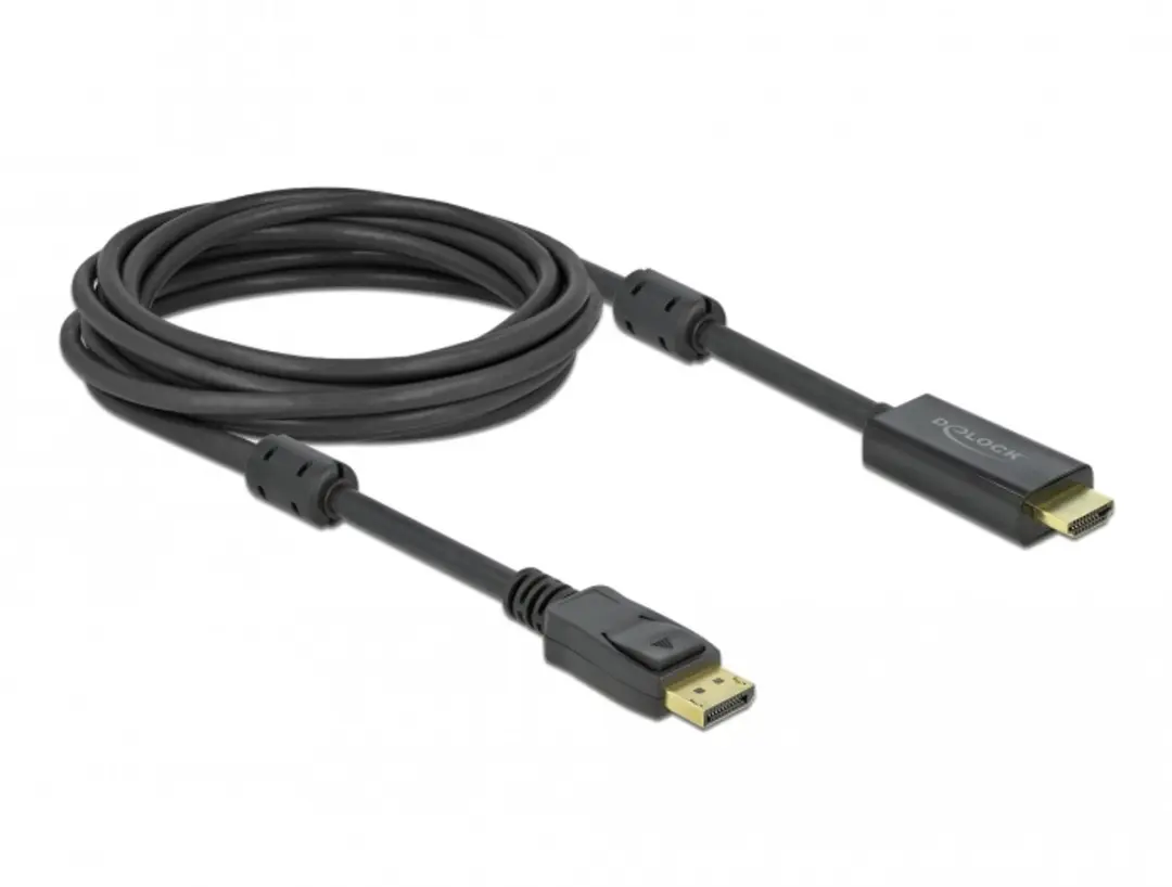 Delock DisplayPort - HDMI Kabel 4K 60Hz 5m - Zwart