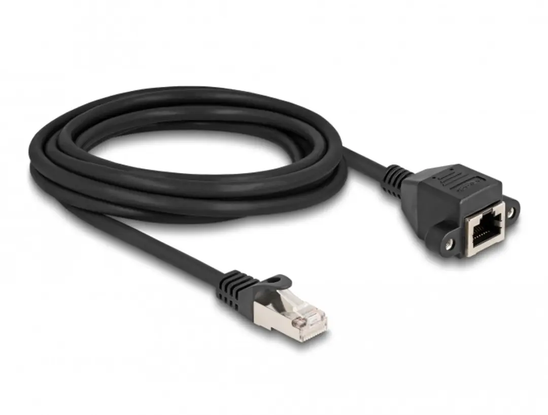 Delock RJ50 Kabel Mannelijk-Vrouwelijk S/FTP 3m - Zwart