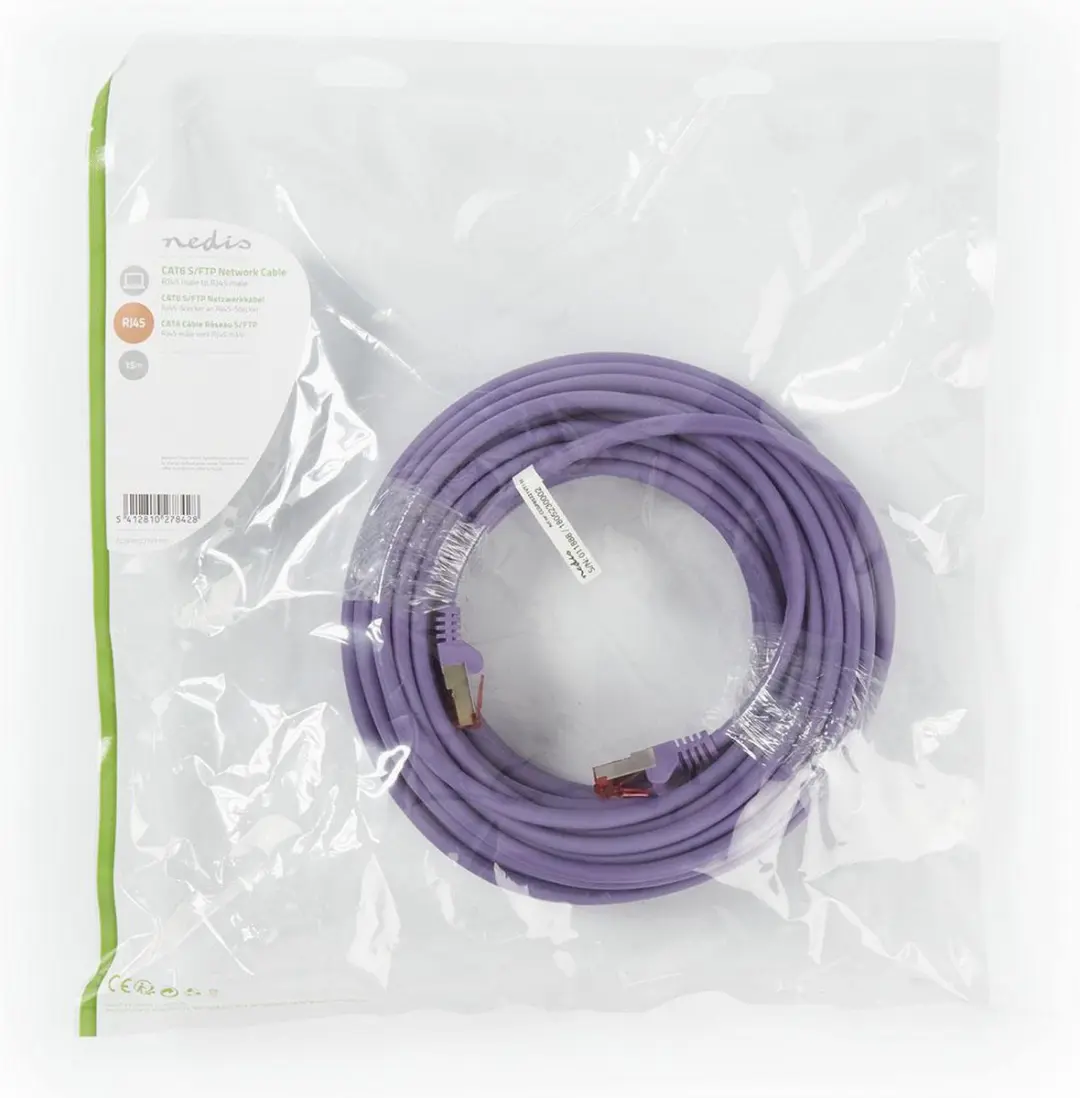 Nedis CAT6 Netwerkkabel CCGP85221VT150 - 15m - Violet