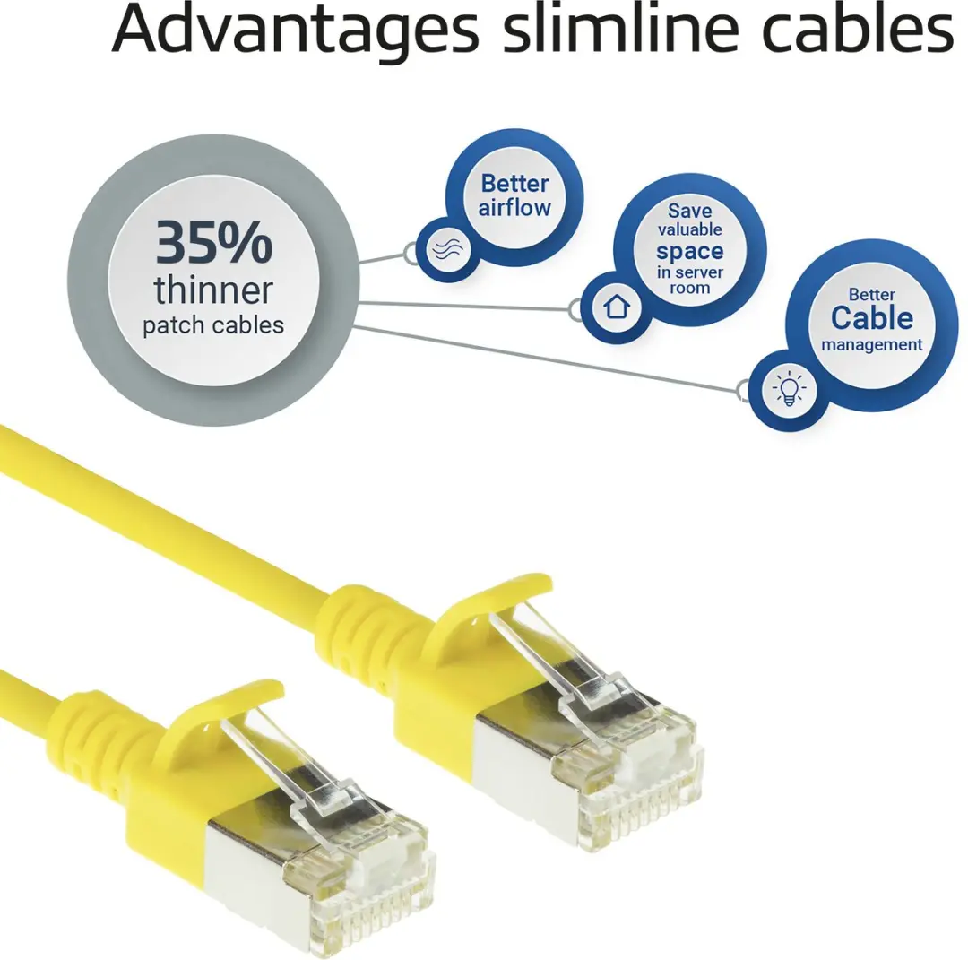 ACT Gele CAT6A Patchkabel 10m - DB7810