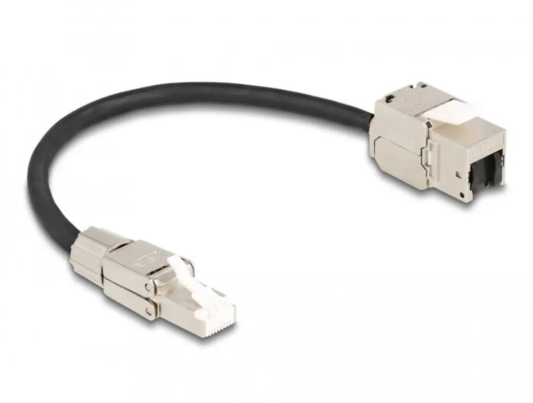 Delock RJ45 Cat.6A Kabel 25cm - Zwart