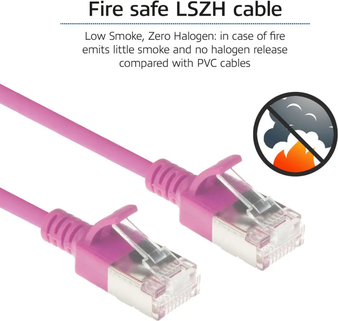 ACT Roze DC7405 Patchkabel CAT6A U/FTP 5m - Snagless