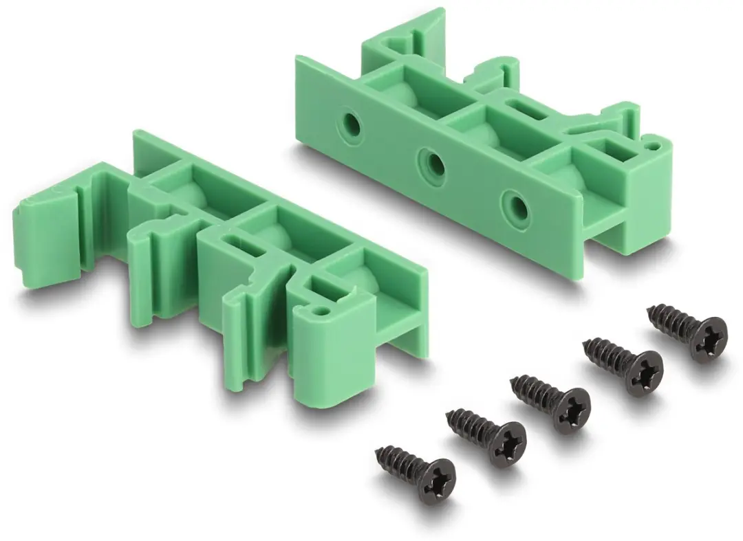 Delock RJ45 2x Female naar 2x Terminal Block - Groen/Grijs