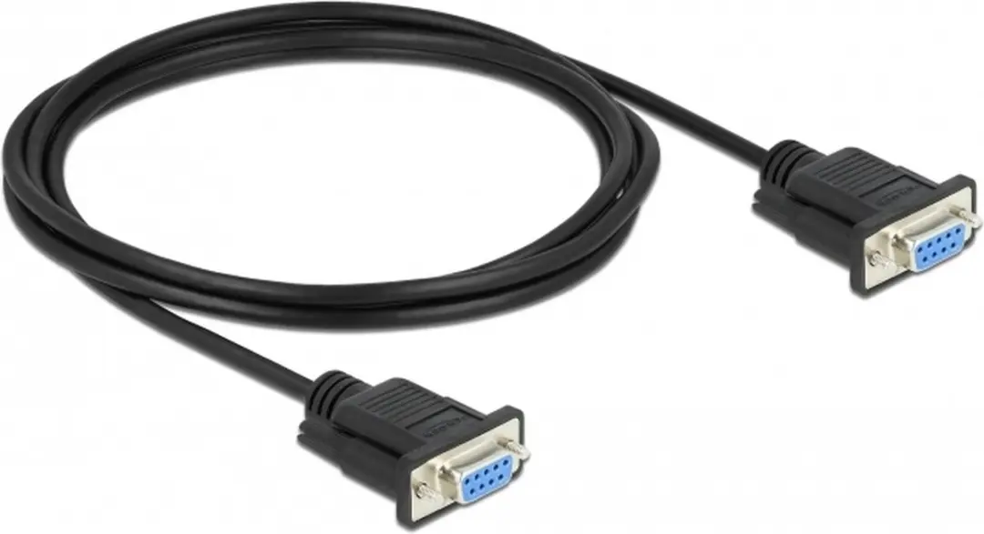 Delock RS-232 D-Sub9 Null Modem Kabel 10m - Zwart