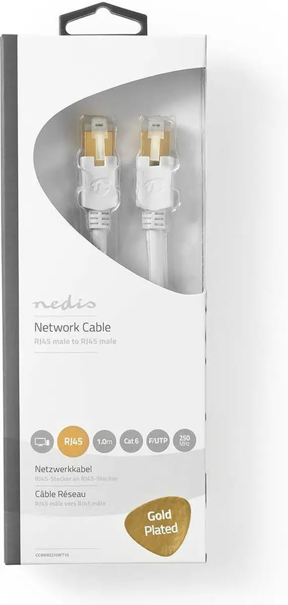 Nedis CAT6 Kabel 1m RJ45 - Wit