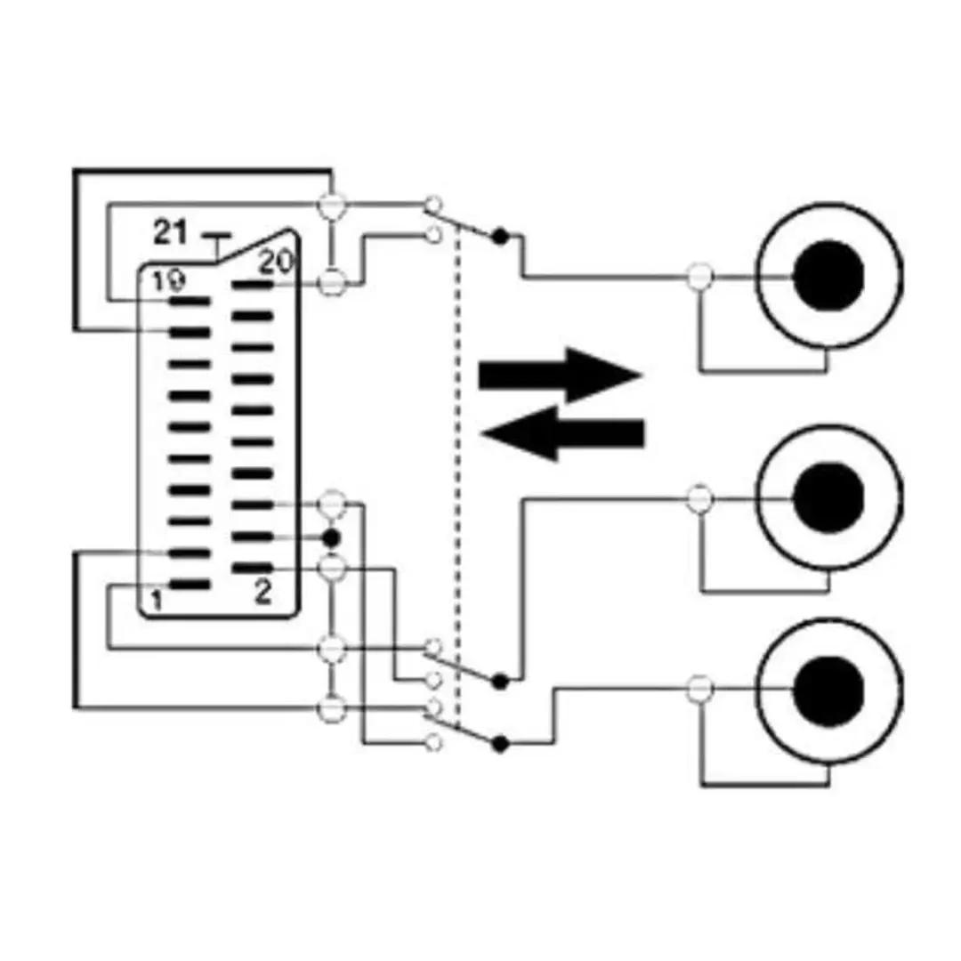 Nedis SCART Kabel CVGP31130BK10 - 1m - 3xRCA - Zwart