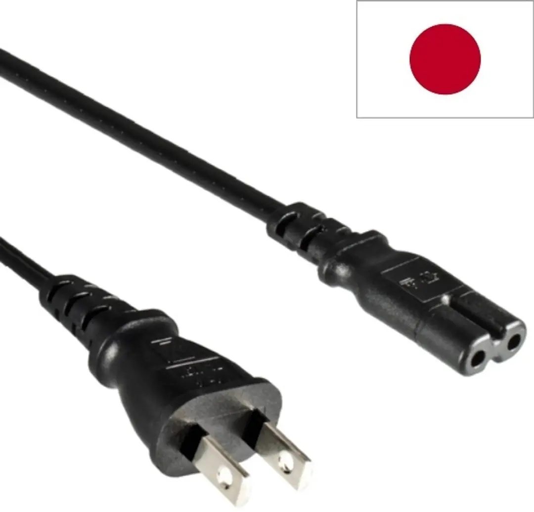 InLine C7 Type A Japan Stroomkabel VCTFK 2x0,75mm - 1,8m