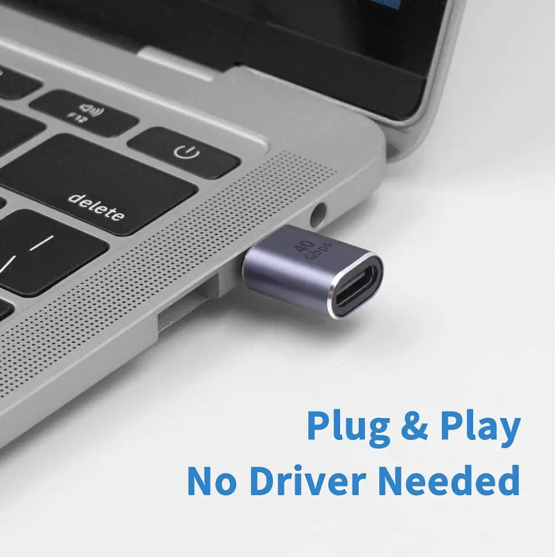 NÖRDIC USB4-300 USB-C Adapter - 8K60Hz 40G PD 100W - Purper - afbeelding 6 van 6