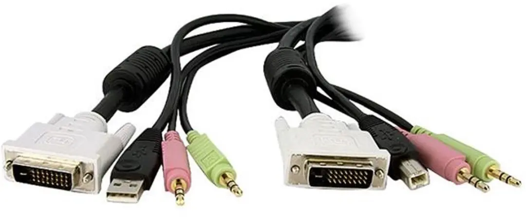 Startech DVID4N1USB10 USB Dual-Link DVI-D KVM-kabel 3m