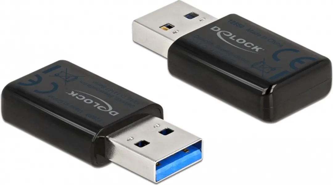 Delock USB 3.0 Dual Band WLAN Stick 867/300Mbps - Zwart