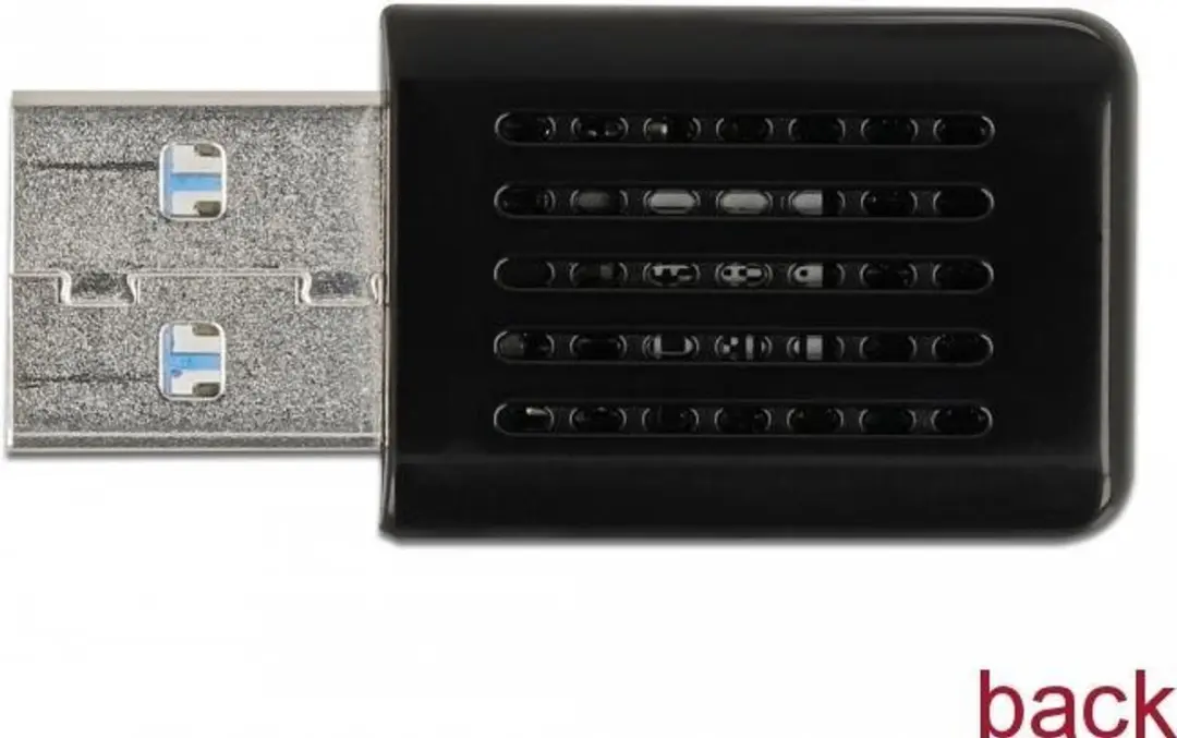 Delock USB 3.0 Dual Band WLAN Stick 867/300Mbps - Zwart