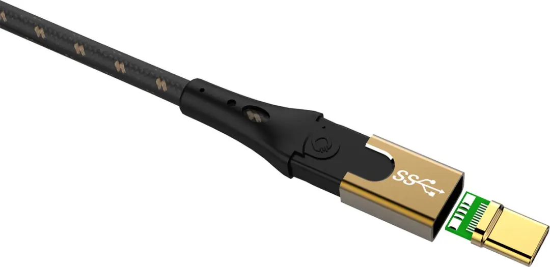 Oehlbach USB 3.2 Gen2 USB-C Kabel D1C9530 - 0,5m - Zwart/goud