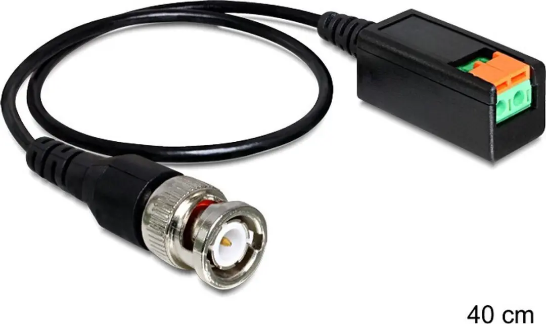 Delock BNC Stecker naar Terminalblock 2 Pin Kabel 30cm