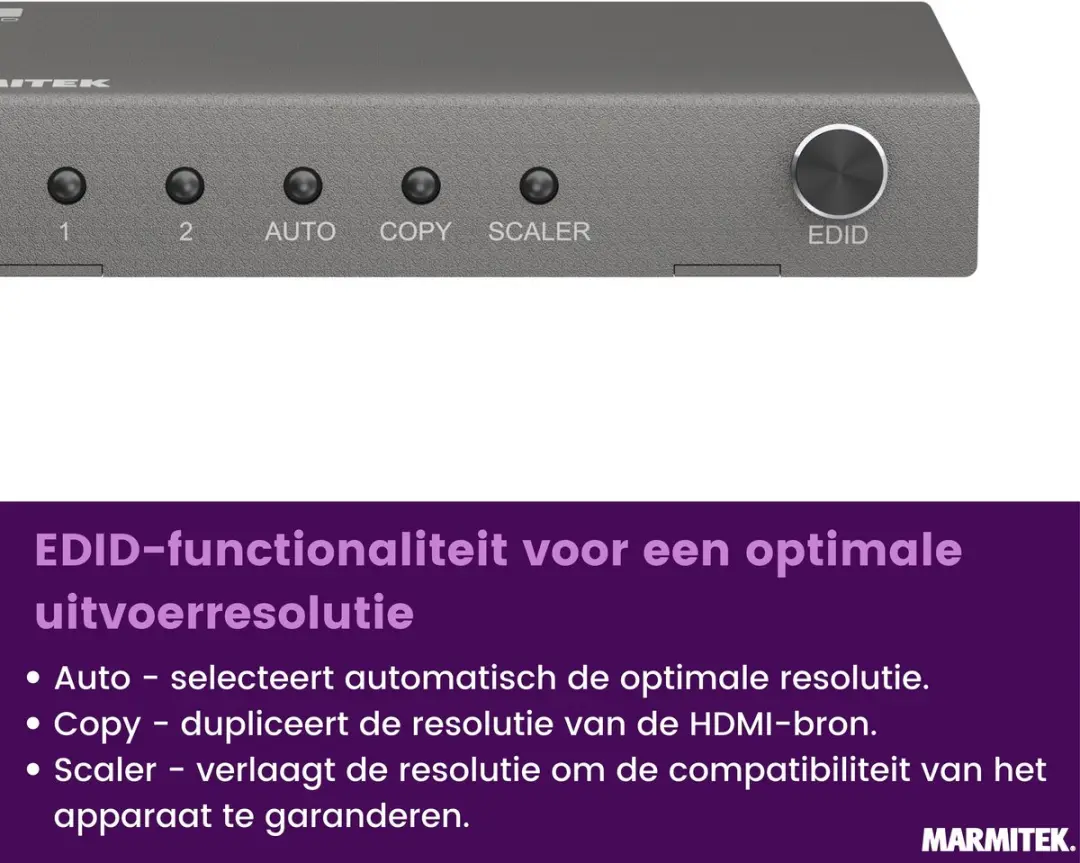 Marmitek Split 712 HDMI Splitter - 8K 60Hz - 1x2 Uit