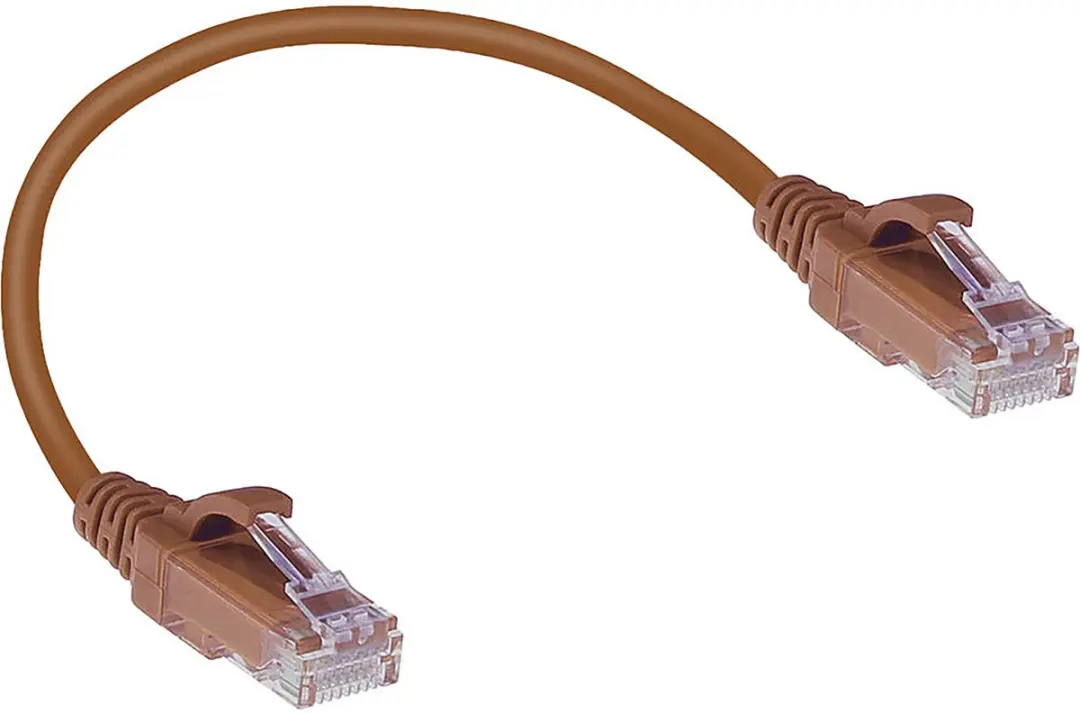 ACT Bruine LSZH U/UTP CAT6 Patchkabel 0,15m - DC9230
