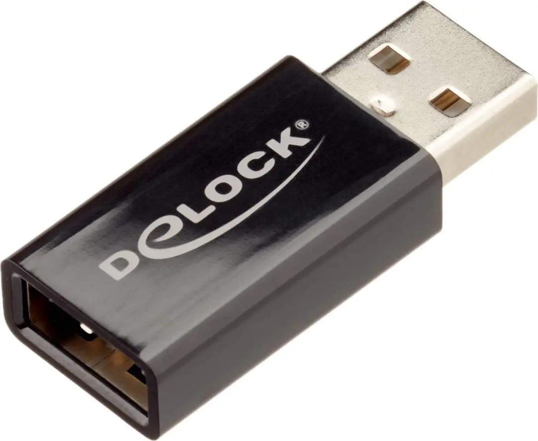 Delock USB 2.0 Data Blocker Type-A M/F - Zwart