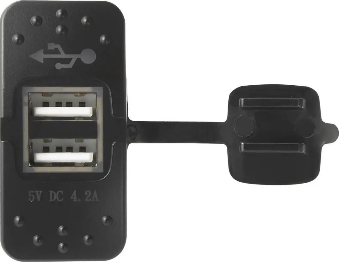 Tru Components TC-9070408 Dual USB Oplader - 4,2A - Inbouw - Zwart