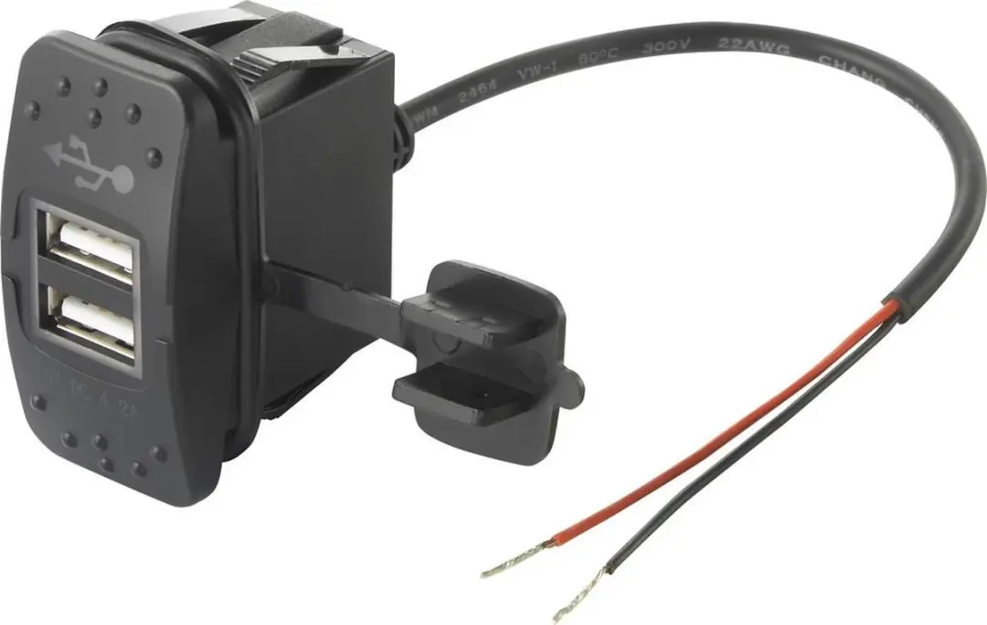 Tru Components TC-9070408 Dual USB Oplader - 4,2A - Inbouw - Zwart