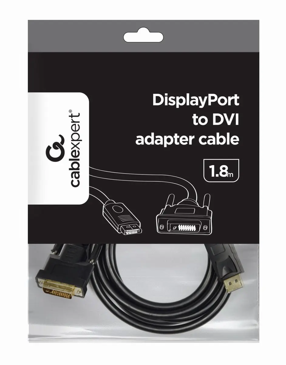 Gembird DisplayPort naar DVI Kabel 1,8m - Zwart