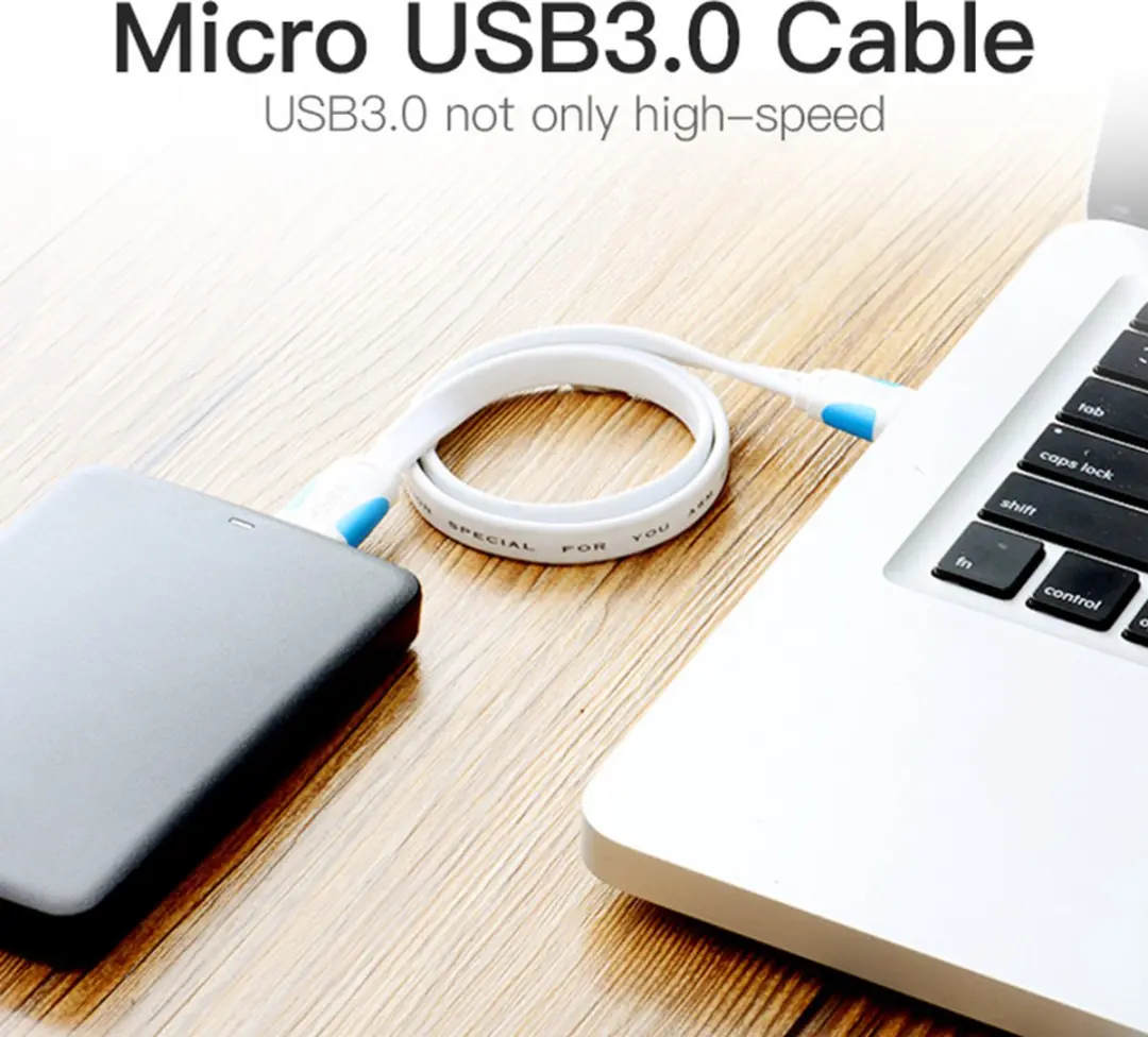 Vention VAS-A12-B050 USB-kabel A naar Micro-USB B 0,5m - Zwart